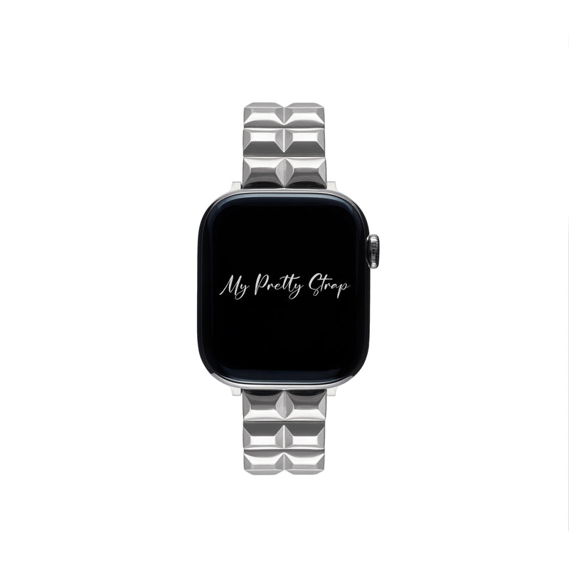 Mocca Apple Watch Strap – Silver Gem