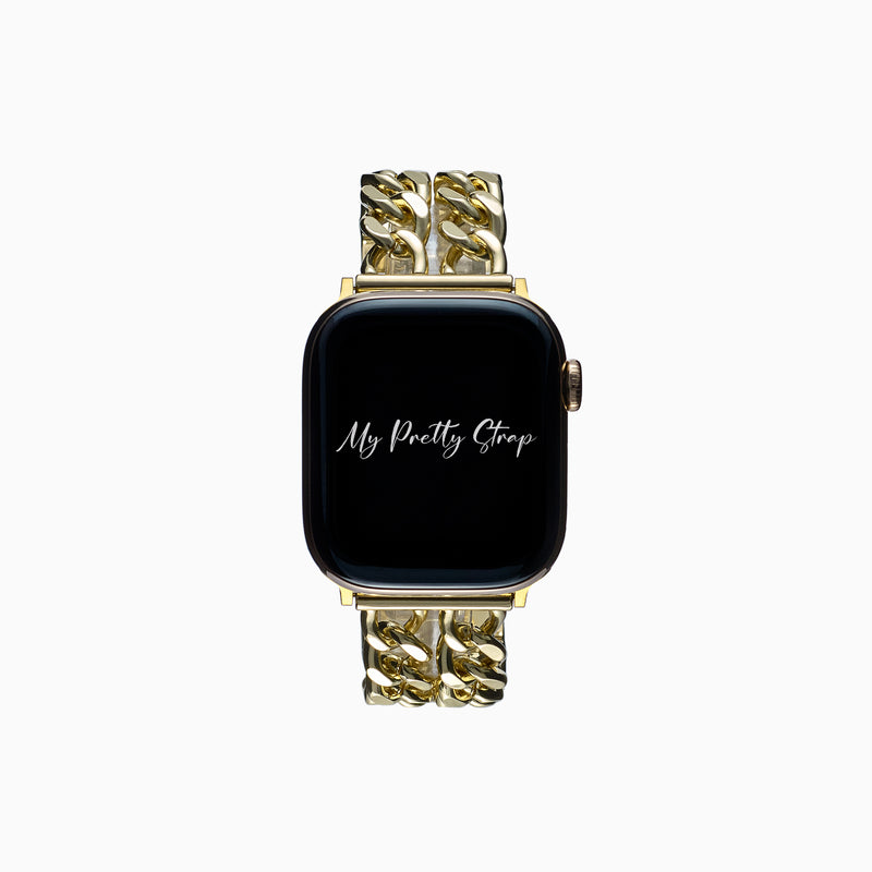 Double Chain Apple Watch Strap – Gold