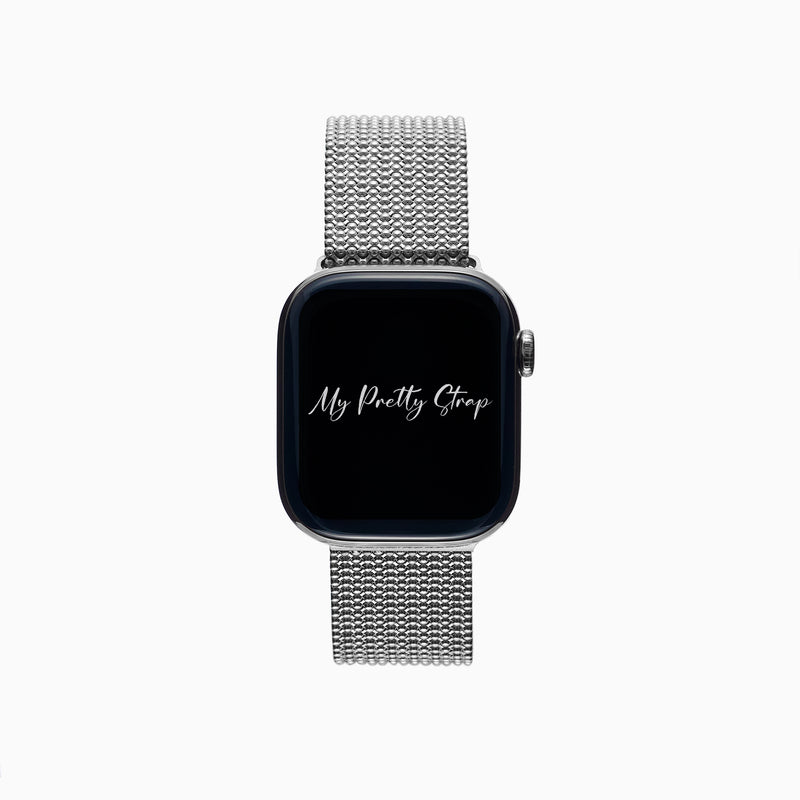 Gala Apple Watch Strap – Silver Gem