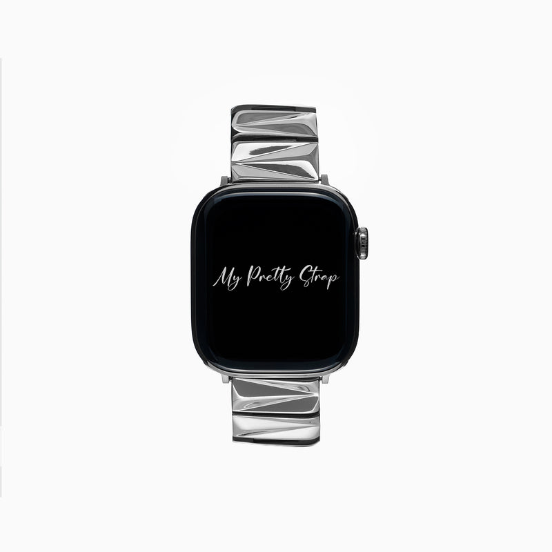 Oceana Apple Watch Strap – Silver Gem